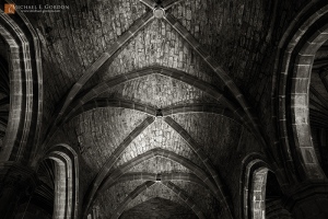 The incredible vaulted ceiling of St. Giles Cathedral. Edinburgh, Scotland.
